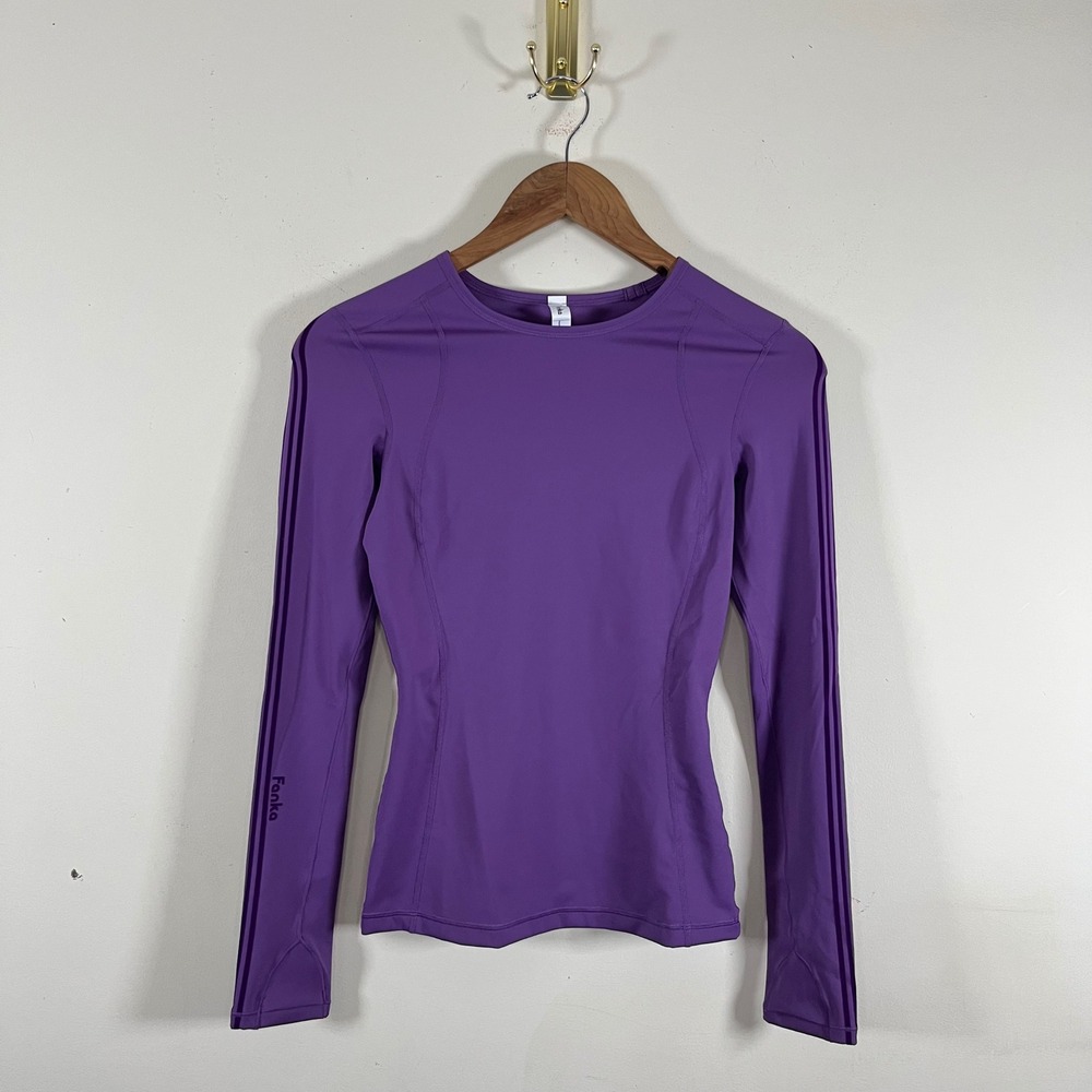 Fanka Powerband Long Sleeve  Activewear Top Purple Womens Small Pilates Yoga